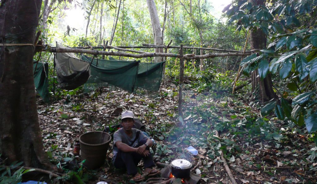 In Cambodja - slapen in de jungle